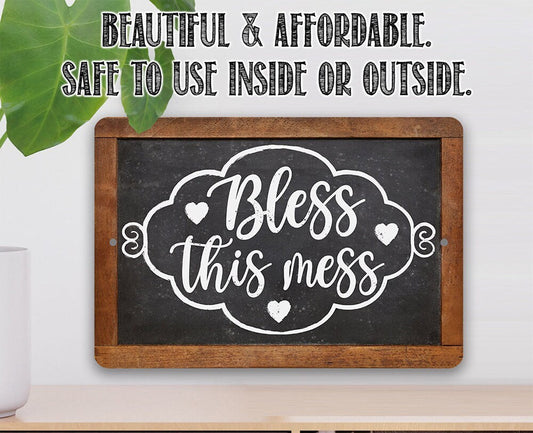 Bless This Mess - Metal Sign Metal Sign Lone Star Art