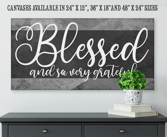 Blessed and Grateful - Canvas | Lone Star Art.