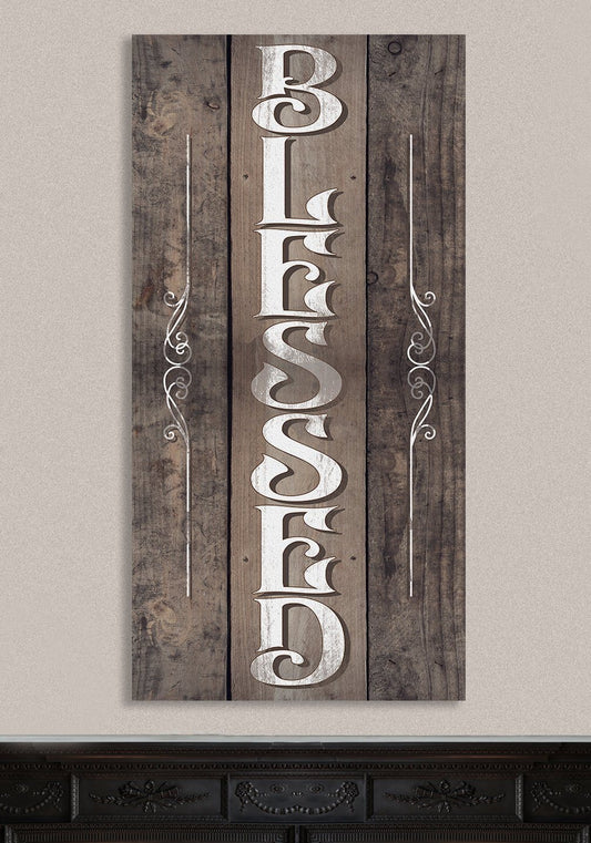 Blessed - Vertical - Canvas | Lone Star Art.