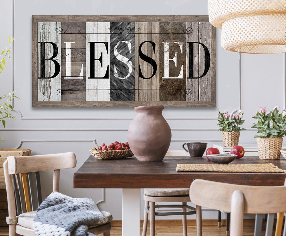 Blessed in Multi Pattern - Canvas | Lone Star Art.