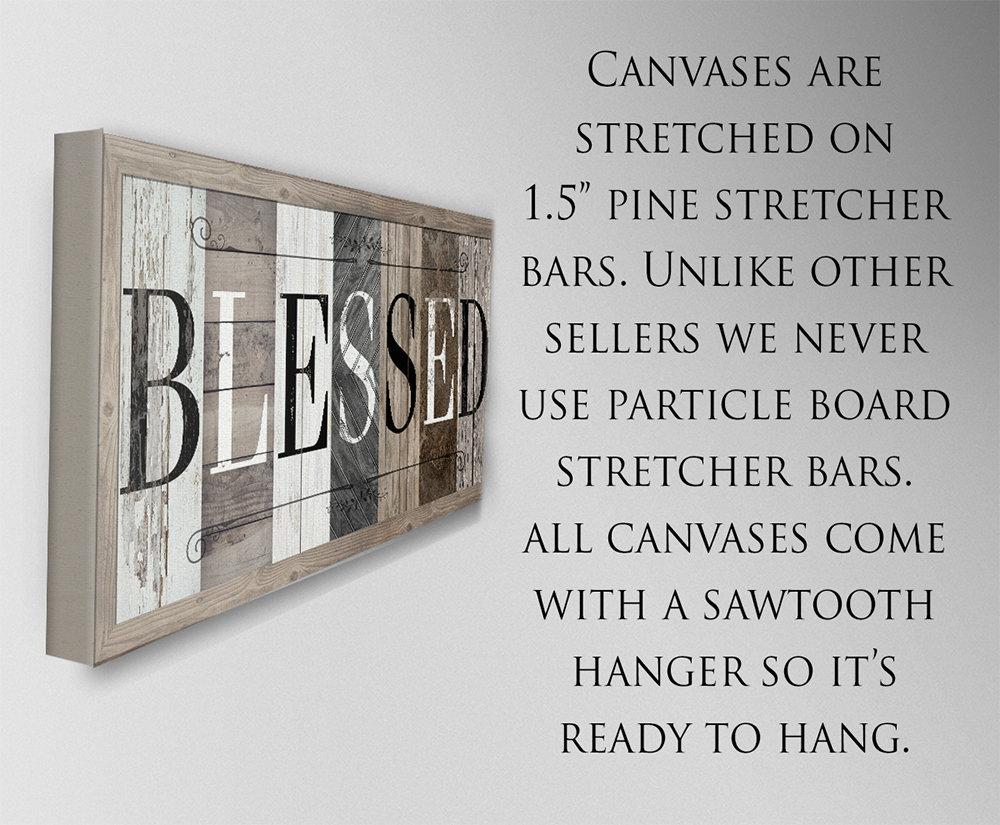 Blessed in Multi Pattern - Canvas | Lone Star Art.