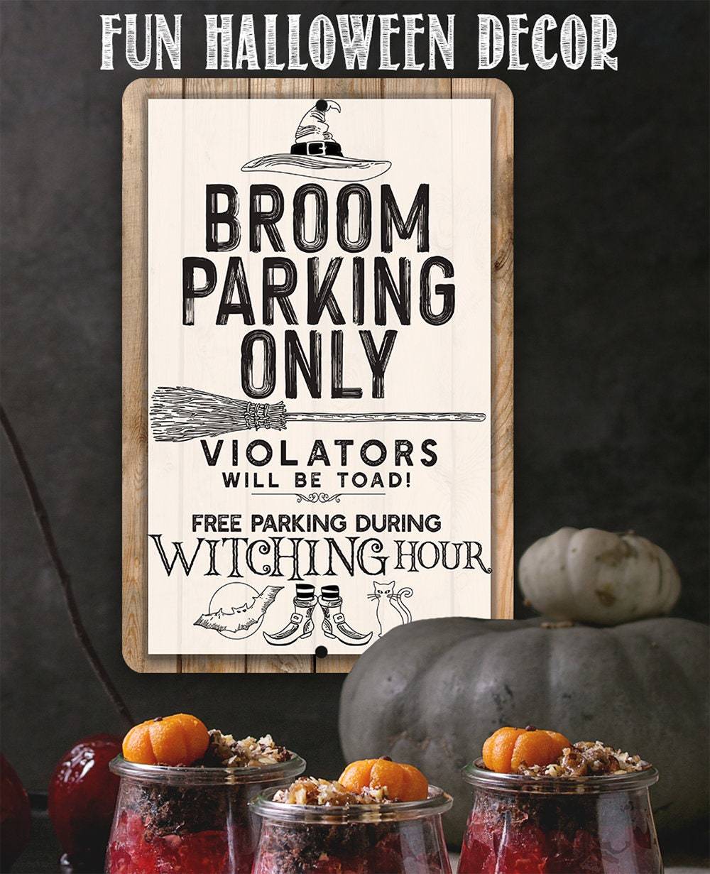 Broom Parking - Metal Sign | Lone Star Art.