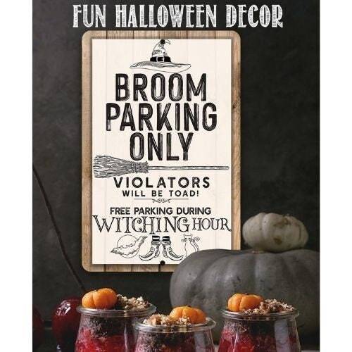 Broom Parking - Metal Sign | Lone Star Art.
