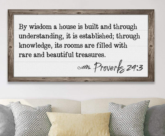 By Wisdom Proverbs 24 - Canvas | Lone Star Art.