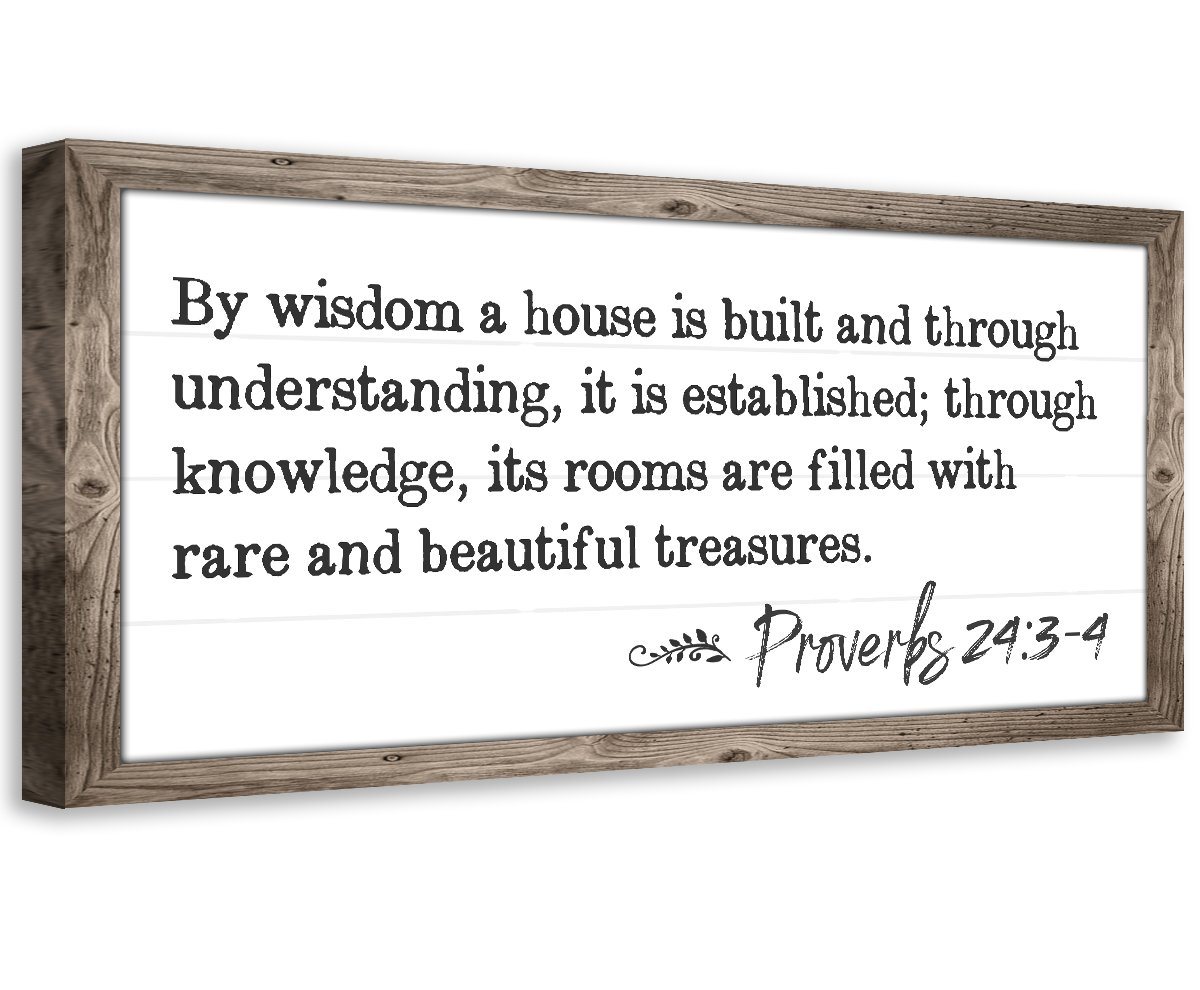 By Wisdom Proverbs 24 - Canvas | Lone Star Art.