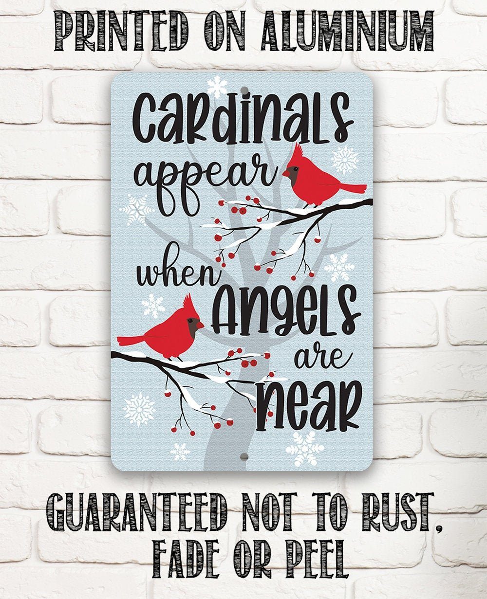 Cardinals Appear - Metal Sign | Lone Star Art.