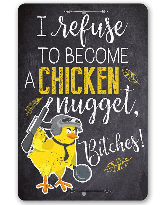 Chicken Nugget - Metal Sign | Lone Star Art.