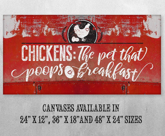 Chickens The Pet That Poops - Canvas | Lone Star Art.