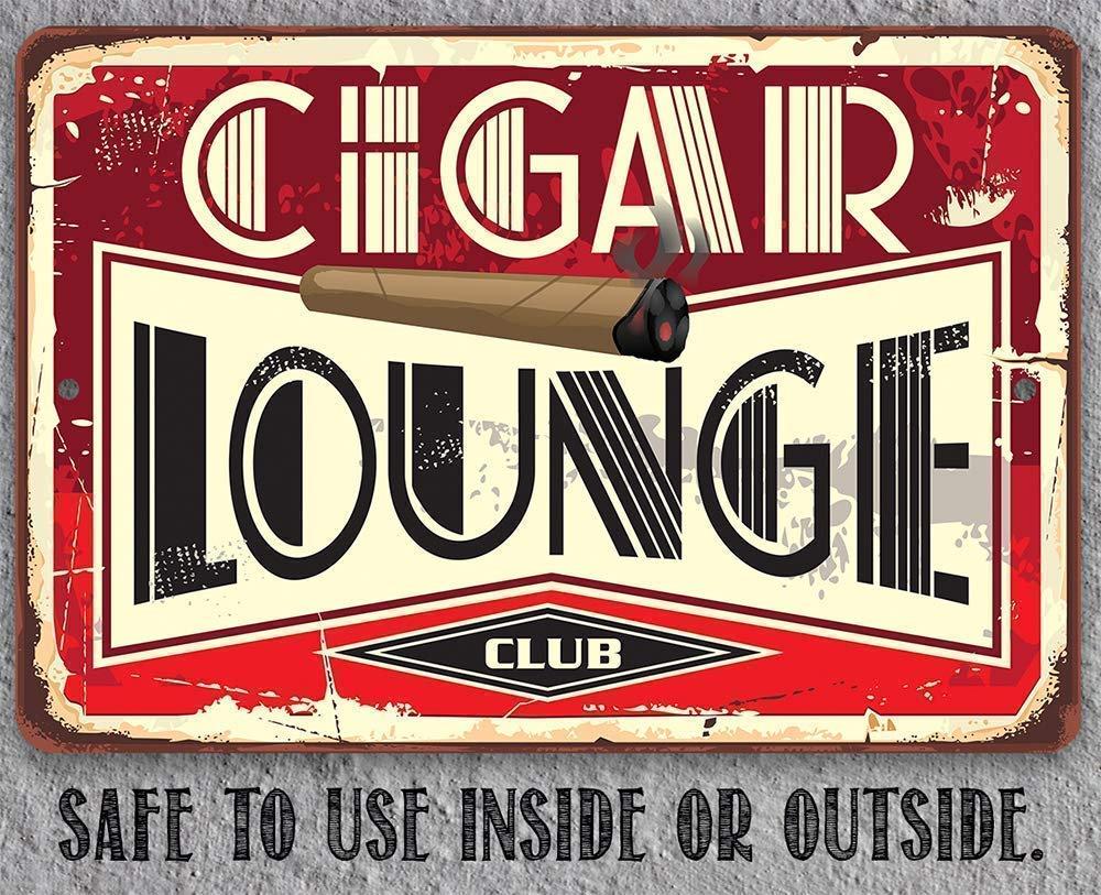 Cigar Lounge 2 - Metal Sign | Lone Star Art.