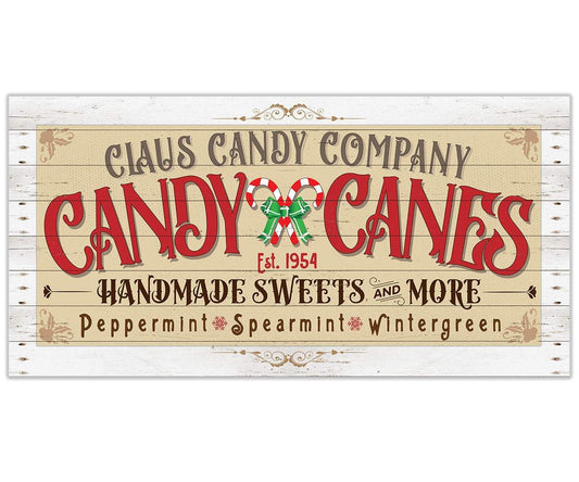 Claus Candy Cane Co - Canvas | Lone Star Art.