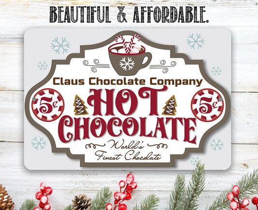 Claus Chocolate Company - Metal Sign | Lone Star Art.