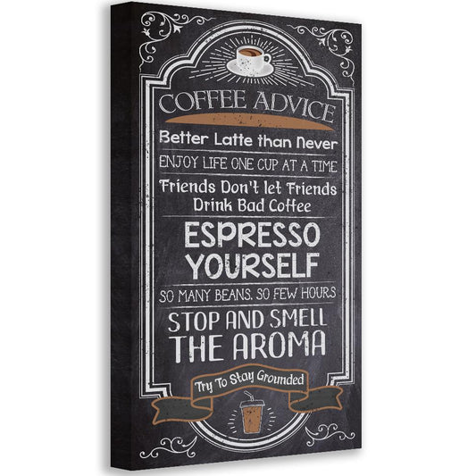 Coffee Advice - Canvas | Lone Star Art.
