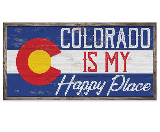 Colorado My Happy Place - Canvas | Lone Star Art.