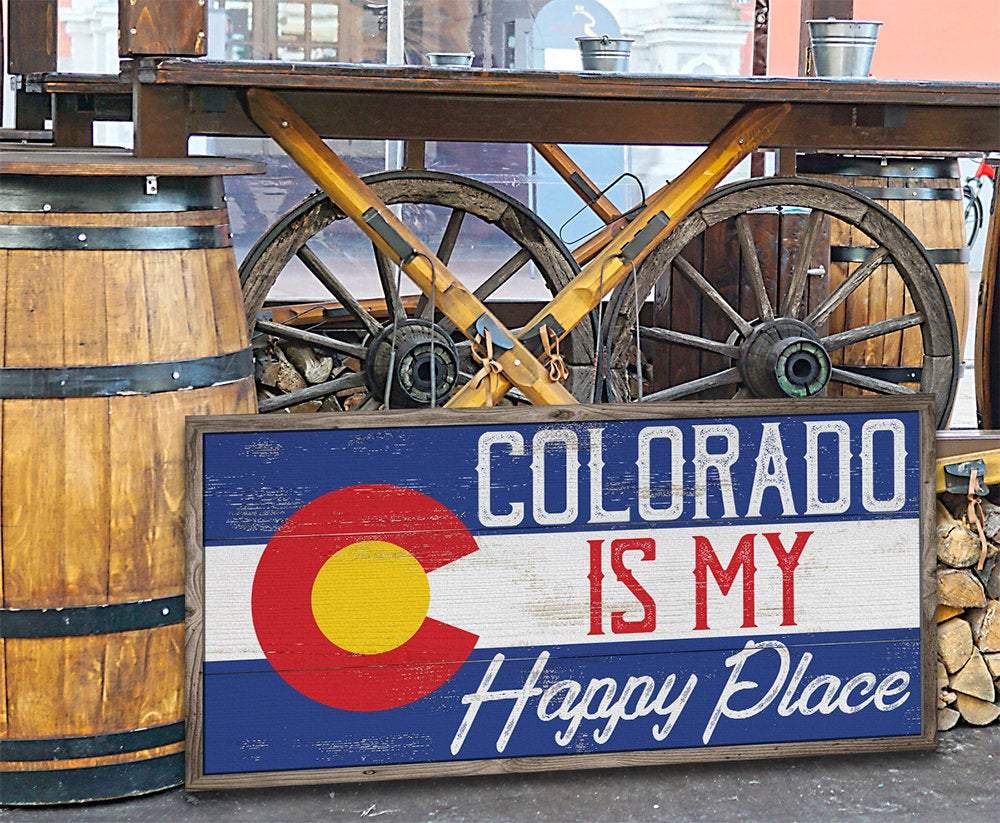 Colorado My Happy Place - Canvas | Lone Star Art.