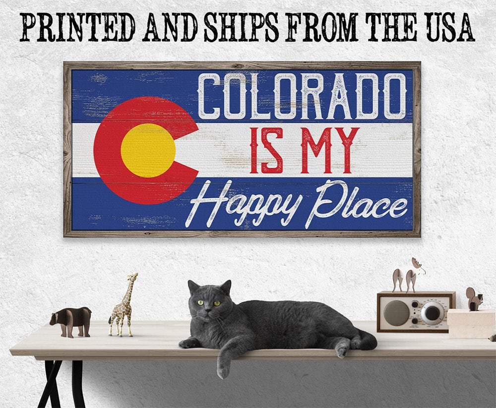 Colorado My Happy Place - Canvas | Lone Star Art.