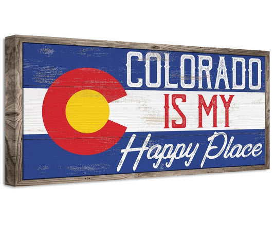 Colorado My Happy Place - Canvas | Lone Star Art.