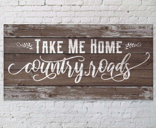 Country Roads - Canvas | Lone Star Art.