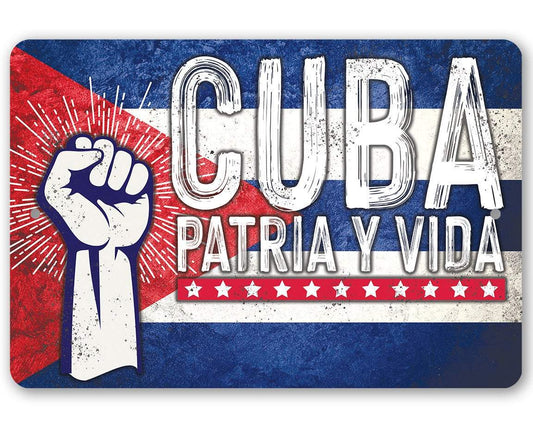 Cuba Libre Patria Y Vida - Metal Sign | Lone Star Art.