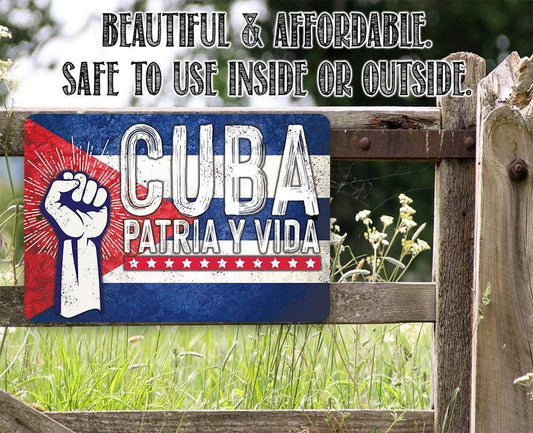 Cuba Libre Patria Y Vida - Metal Sign | Lone Star Art.
