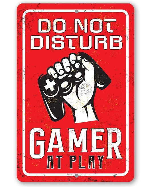 Danger Do Not Disturb Gamer- Metal Sign | Lone Star Art.