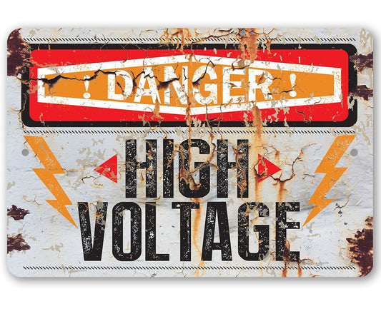 Danger High Voltage - Metal Sign | Lone Star Art.