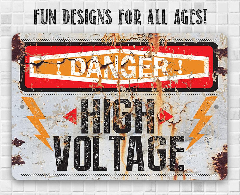 Danger High Voltage - Metal Sign | Lone Star Art.