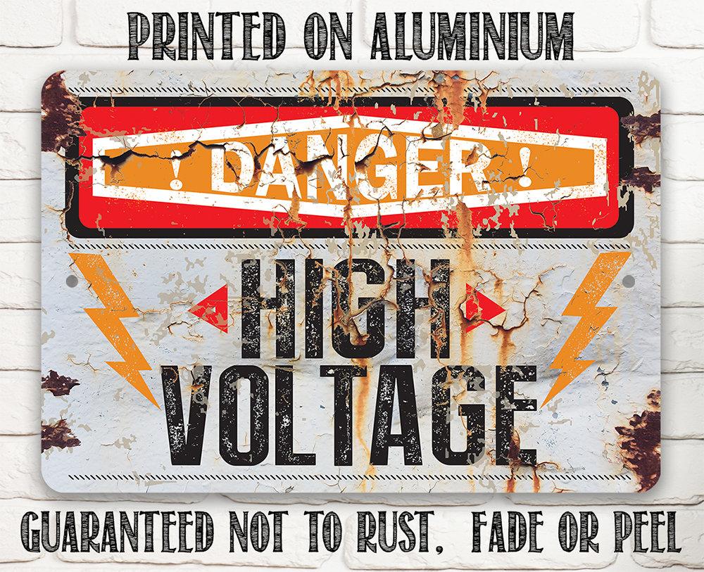 Danger High Voltage - Metal Sign | Lone Star Art.