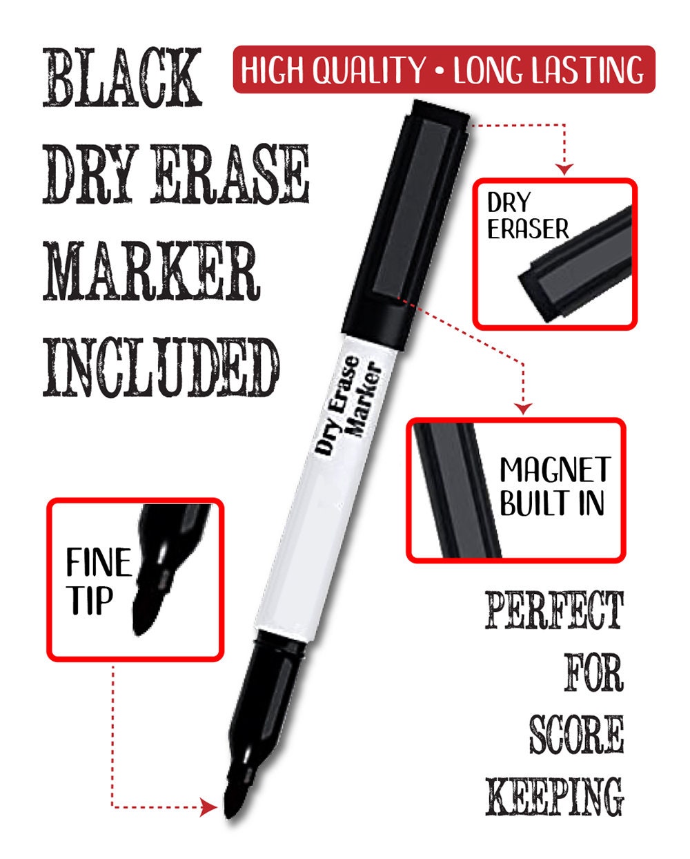 Dart Scoreboard (Grey) Dry Erase for Keeping Score in Games Cricket, 301 or 501- Metal Sign Metal Sign Lone Star Art 