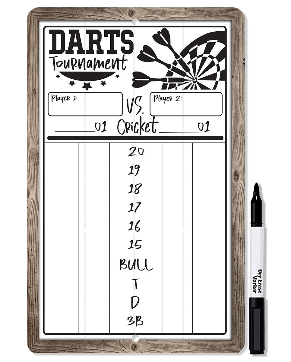 Dart Scoreboard (White) Dry Erase for Keeping Score in Games Cricket, - Lone Star Art dart-scoreboard-white-dry-erase-for-keeping-score-in-games-cricket-lone-star-art