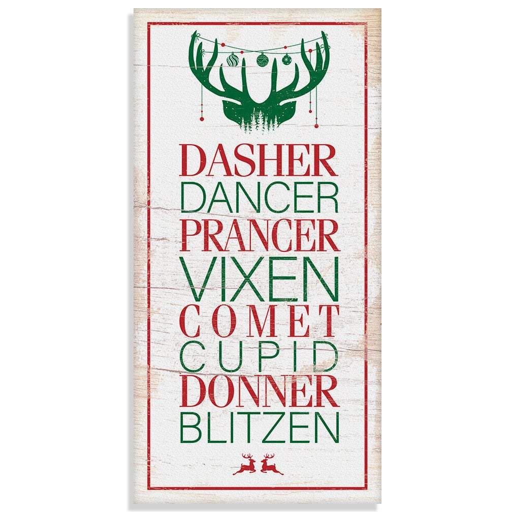 Dasher Dancer Prancer - Canvas | Lone Star Art.