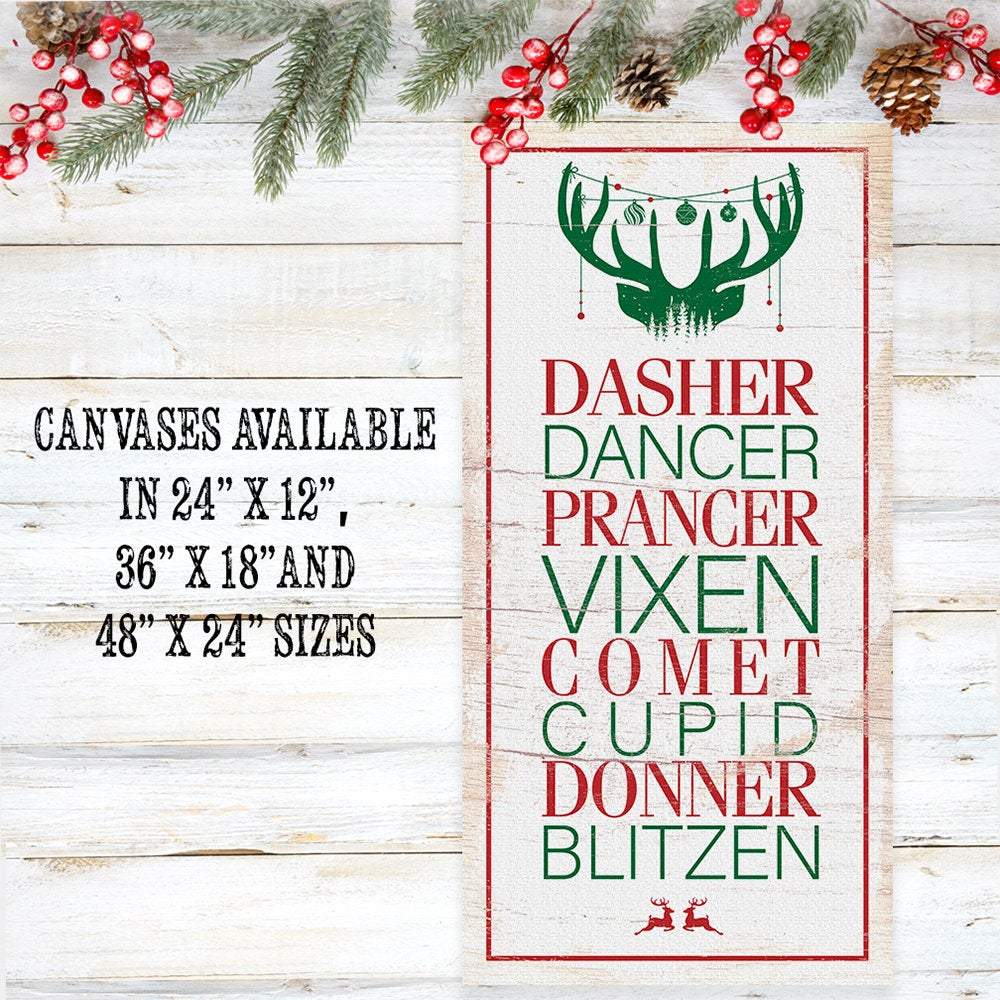 Dasher Dancer Prancer - Canvas | Lone Star Art.