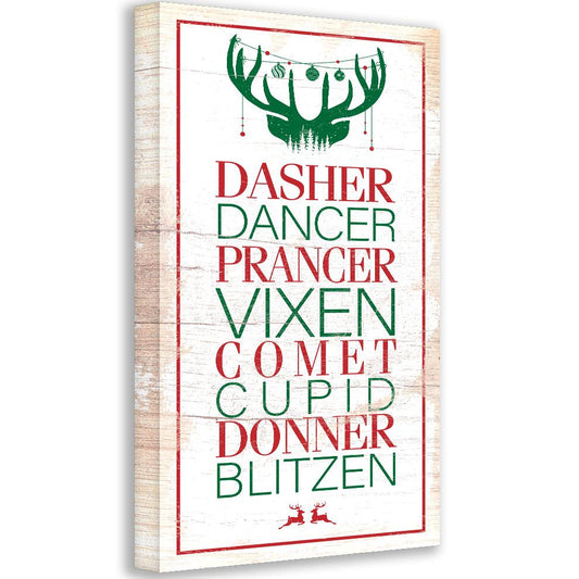 Dasher Dancer Prancer - Canvas | Lone Star Art.