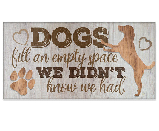Dogs Fill An Empty Space - Canvas | Lone Star Art.