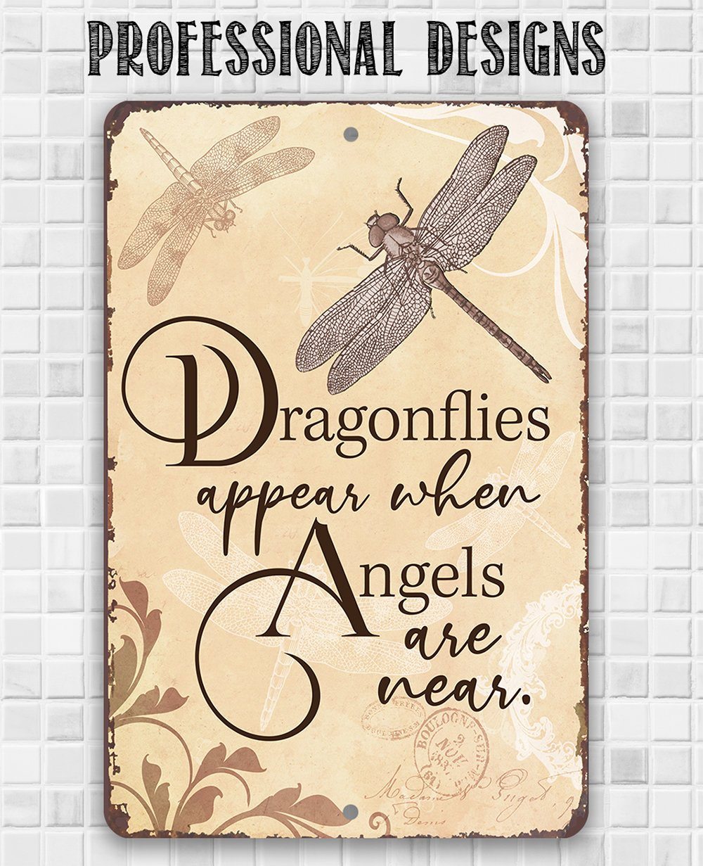Dragonflies Appear - Metal Sign | Lone Star Art.