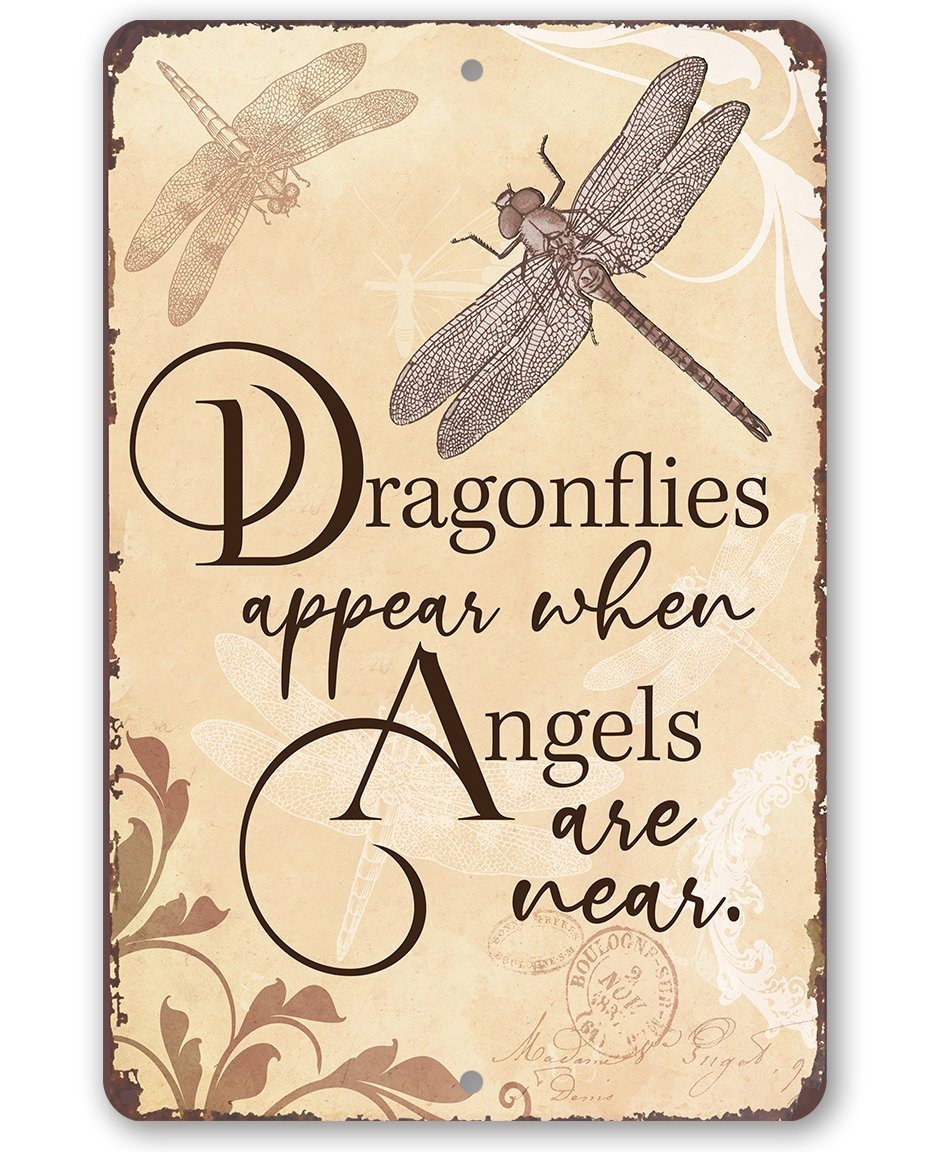 Dragonflies Appear - Metal Sign | Lone Star Art.