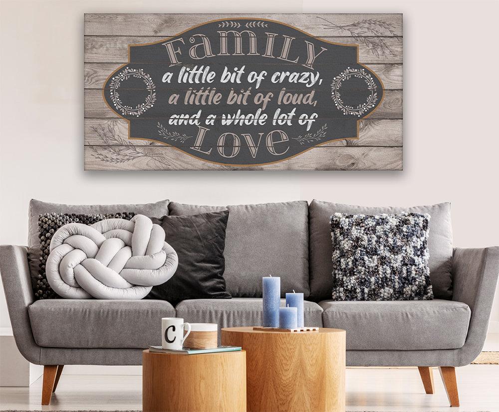Family A Little Bit of Crazy - Canvas | Lone Star Art.
