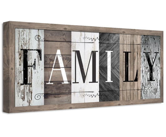 Family in Multi Pattern - Canvas | Lone Star Art.