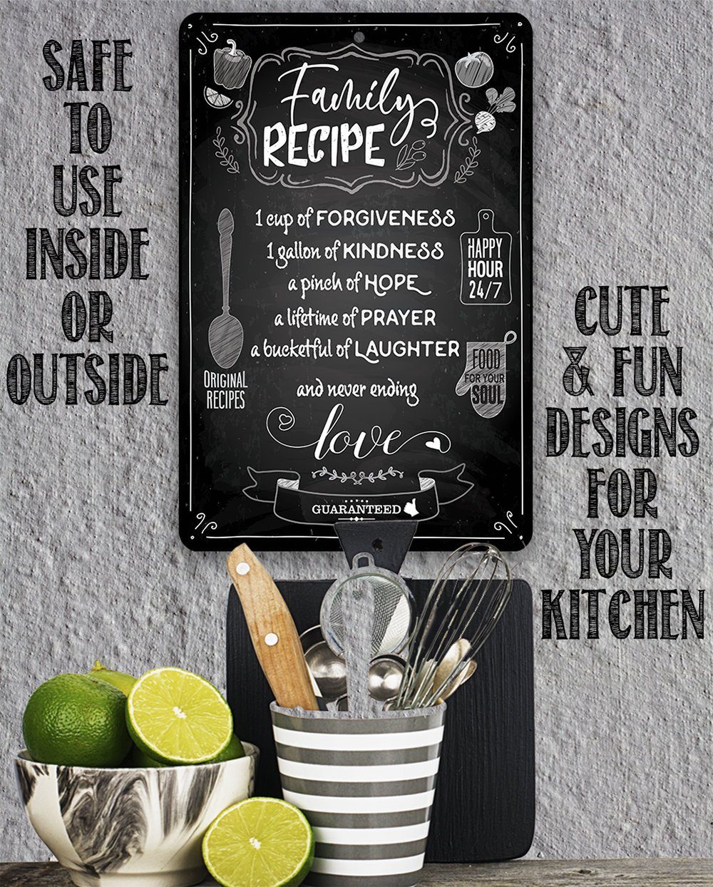 Family Recipe - Metal Sign | Lone Star Art.