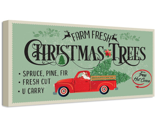 Farm Fresh Christmas Trees - Canvas | Lone Star Art.