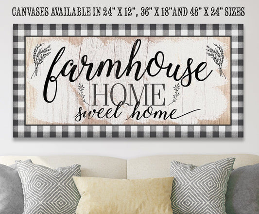 Farmhouse Home Sweet Home - Canvas | Lone Star Art.