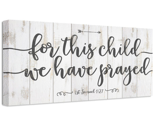 For This Child We Have Prayed - Canvas | Lone Star Art.
