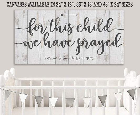 For This Child We Have Prayed - Canvas | Lone Star Art.
