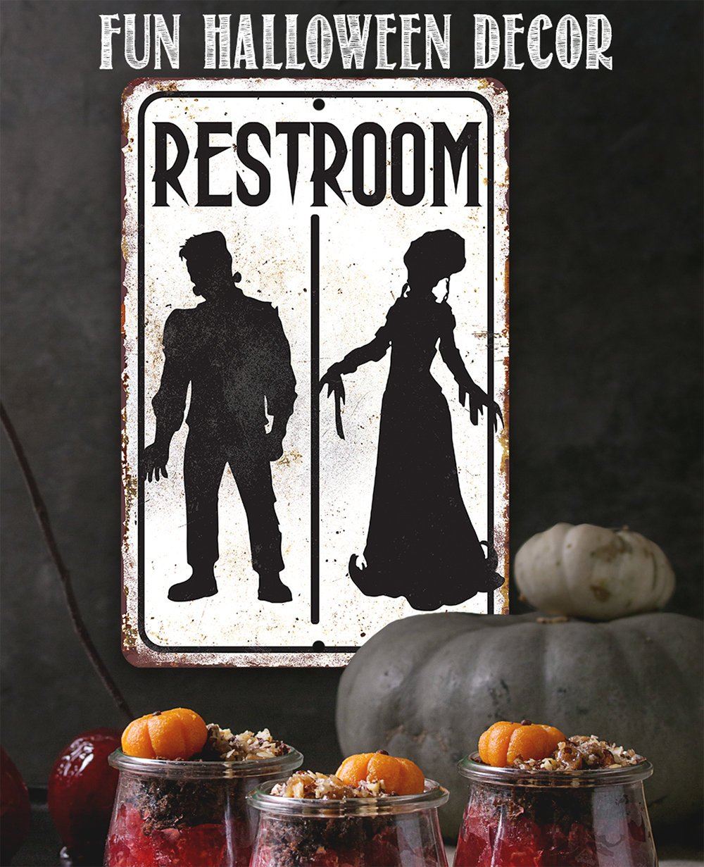 Frankenstein Restroom - Metal Sign | Lone Star Art.