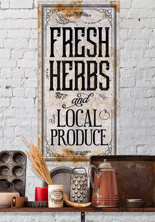 Fresh Herbs and Local Produce - Canvas | Lone Star Art.