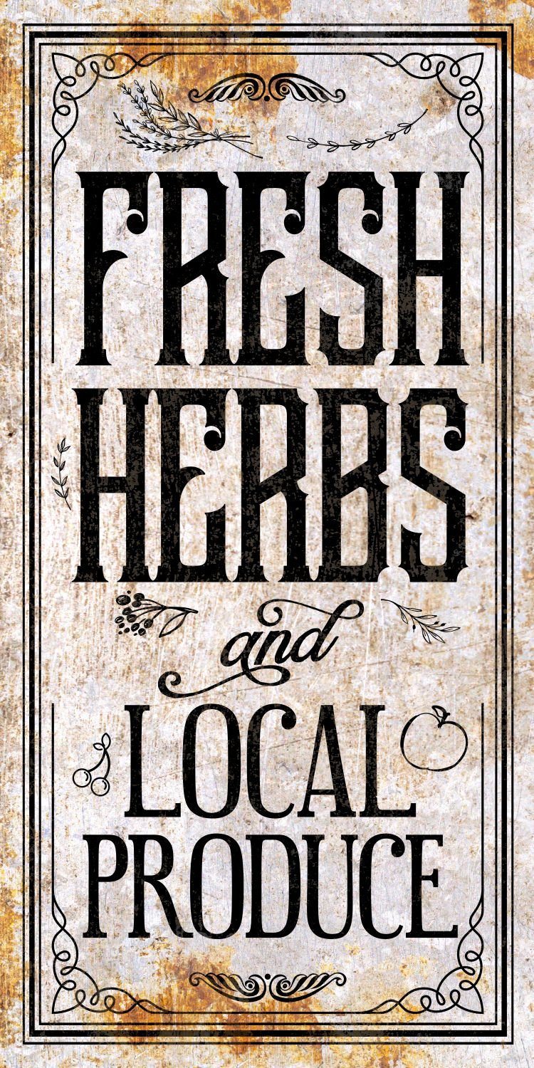 Fresh Herbs and Local Produce - Canvas | Lone Star Art.