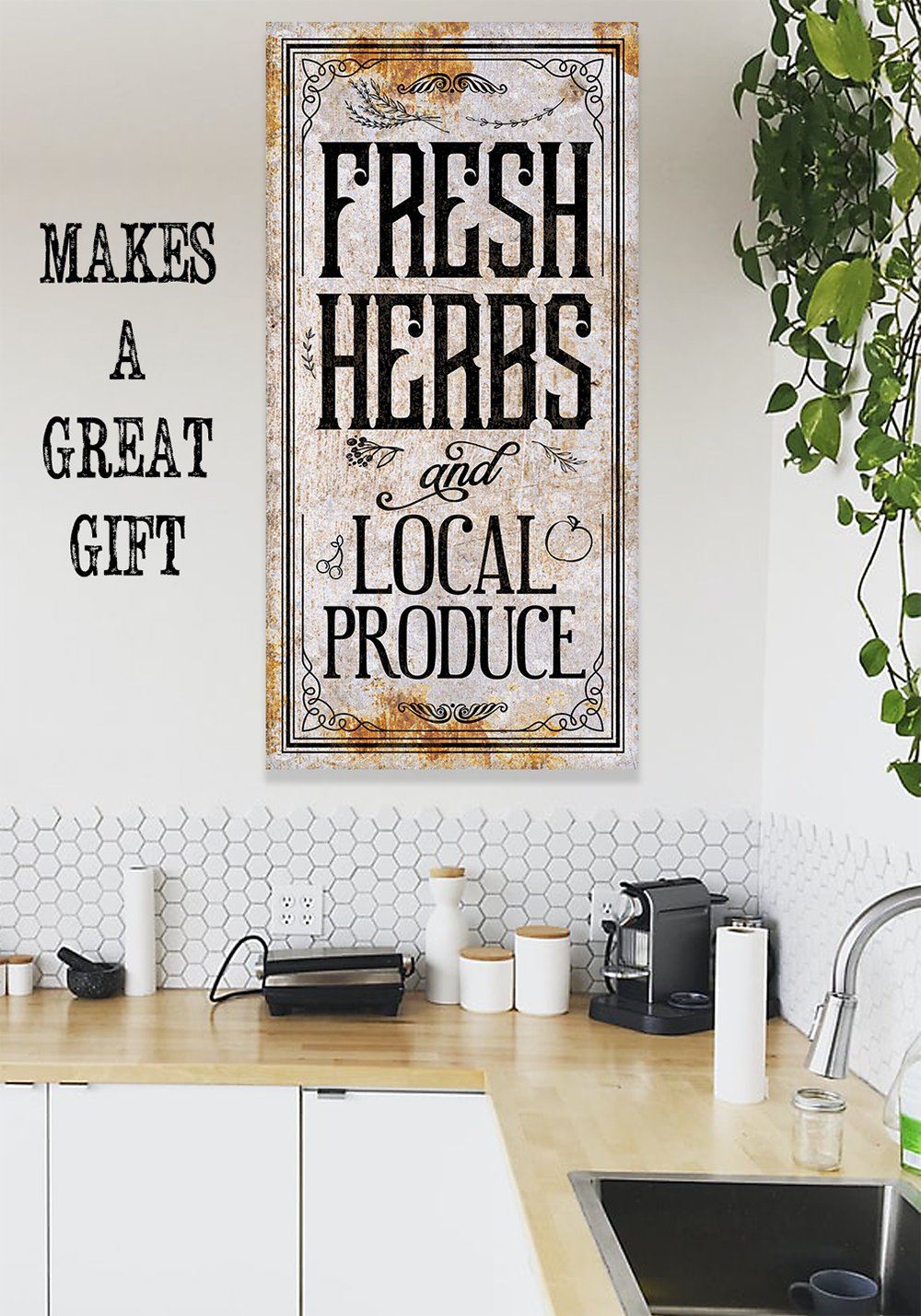Fresh Herbs and Local Produce - Canvas | Lone Star Art.