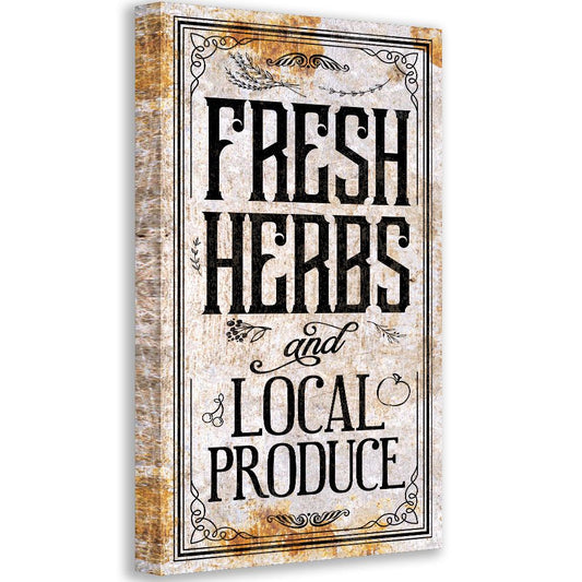 Fresh Herbs and Local Produce - Canvas | Lone Star Art.