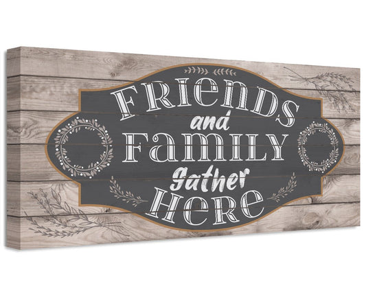 Friends and Family Gather Here - Canvas | Lone Star Art.