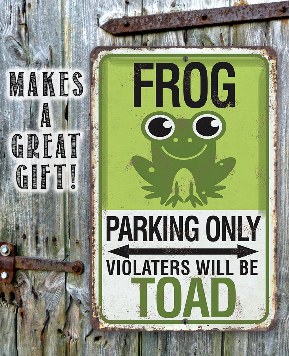 Frog Parking - Metal Sign | Lone Star Art.
