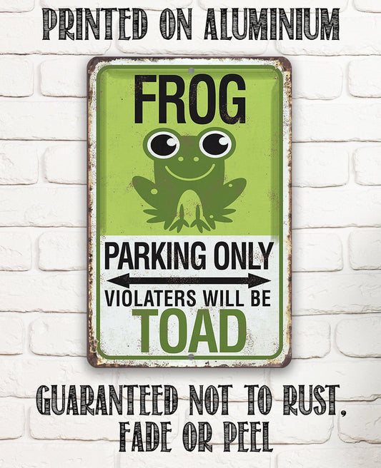 Frog Parking - Metal Sign | Lone Star Art.